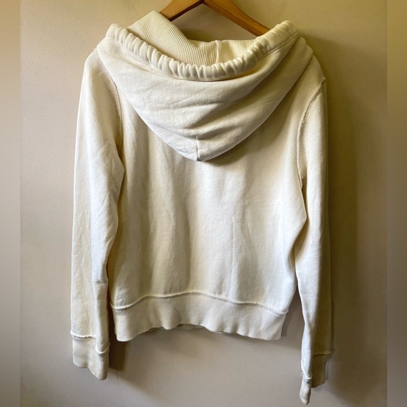 Hollister Cream Hoodie with Navy Logo - Picture 9 of 10